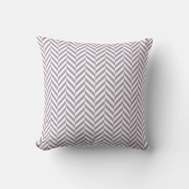 Outdoor Pillow | Purple Herringbone Pattern (Front)