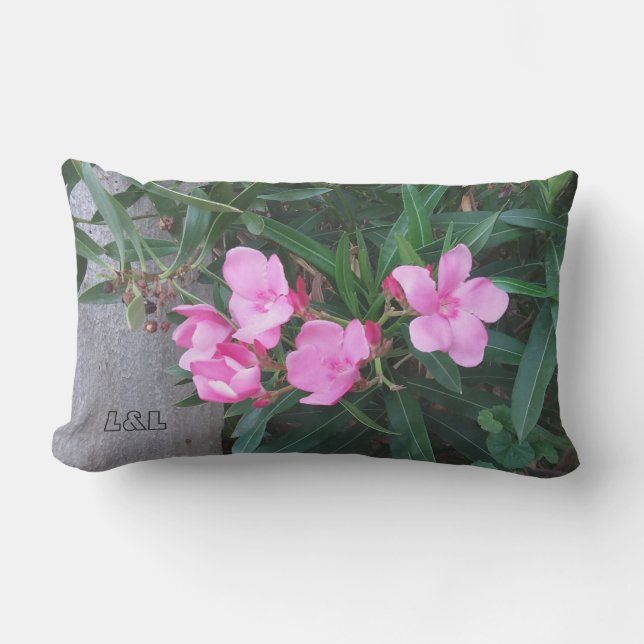 Outdoor pillow with flowers  (Front)