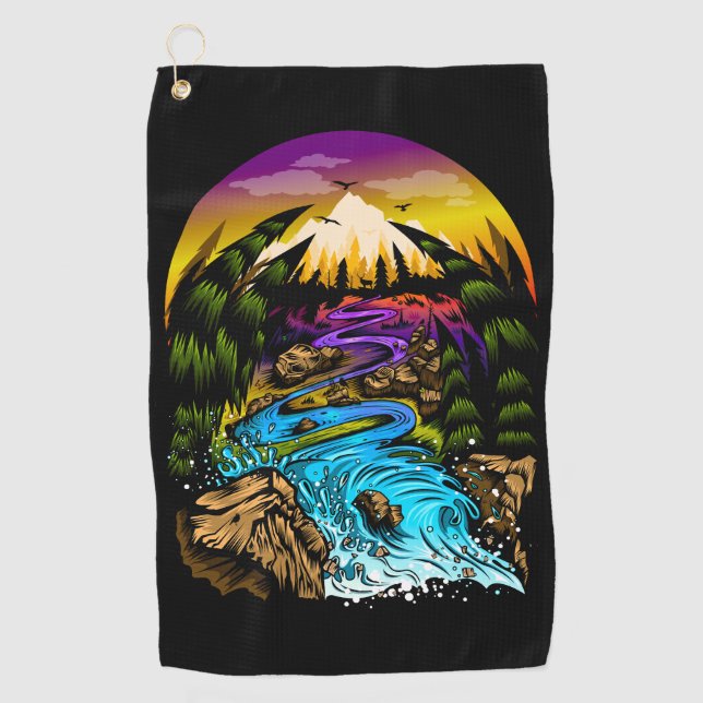 Outdoor Scene Golf Towel (Front)