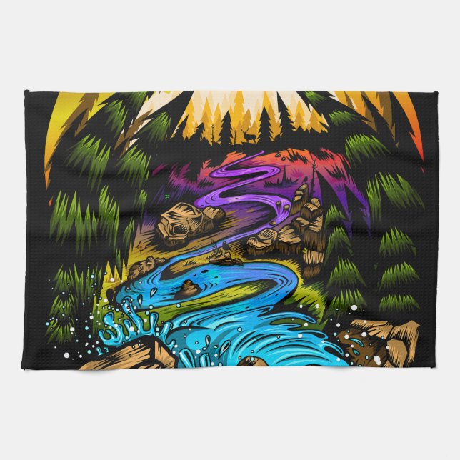Outdoor Scene Kitchen Towel (Horizontal)