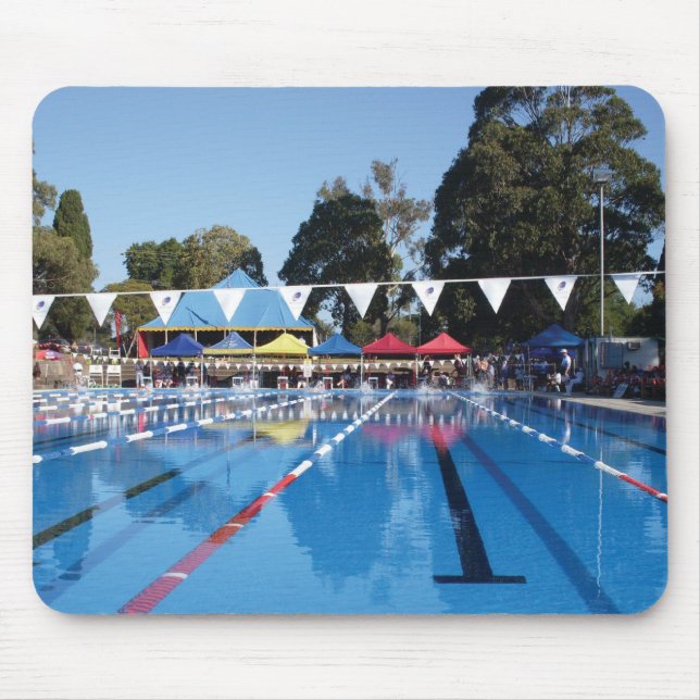 Outdoor Swimming Pool Mouse Pad (Front)