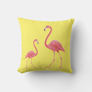 Outdoor Throw Pillow-Flamingo Pillow