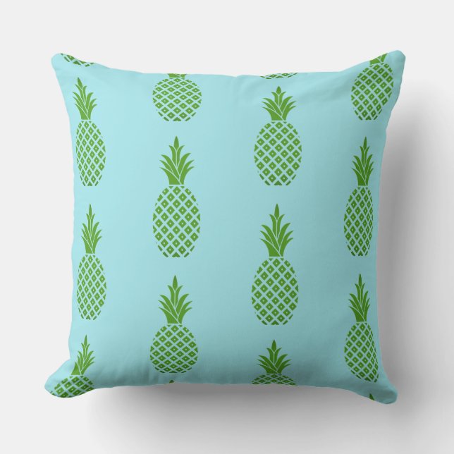 Outdoor Throw Pillow-Pineapples Pillow (Front)