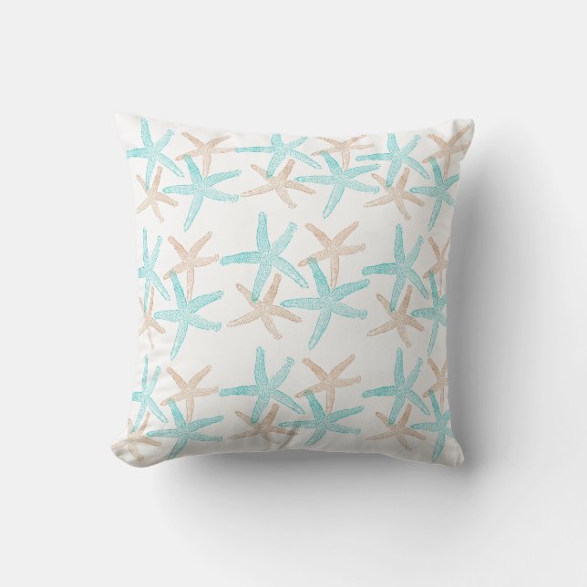 Outdoor Throw Pillow-Starfish Pillow (Front)