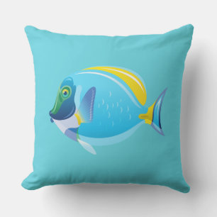 Outdoor Throw Pillow-Tropical Fish Pillow