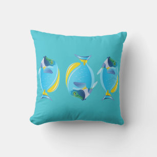 Outdoor Throw Pillow-Tropical Fish Throw Pillow