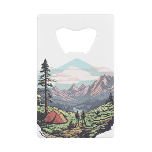 Outdoor unique, retro/vintage graphic  credit card bottle opener