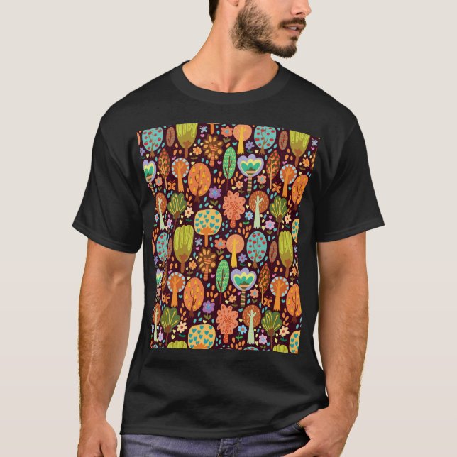 Outdoor Wallpaper Seamless Texture T-Shirt (Front)