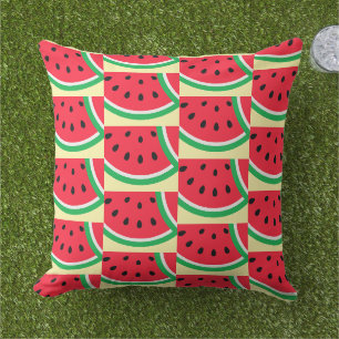 Outdoor Watermelon Throw Pillow