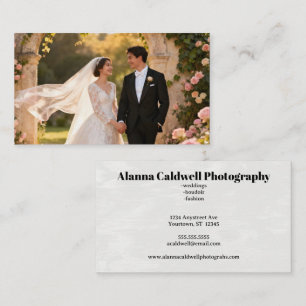 Outdoor Wedding Photographer Event Planner Business Card