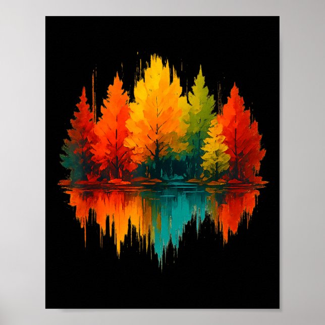 Outdoor Wildlife Abstract Nature Reflection Forest Poster (Front)