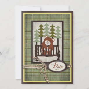 Outdoors Baby Invitation Card