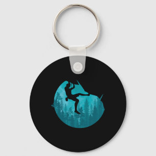 Outdoors Boulder Nature Rock Climber Climb Forest  Keychain