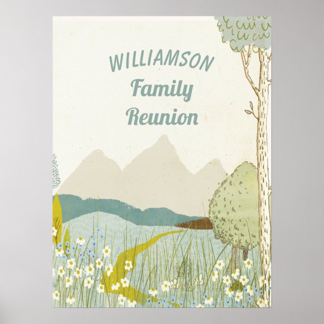 Outdoors Family Reunion Picnic Gathering Event Poster (Front)