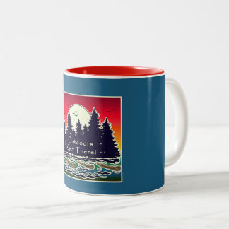 Outdoors Get There Canoes   Two-Tone Coffee Mug