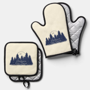 Outdoors Get there! Oven Mitt & Pot Holder Set