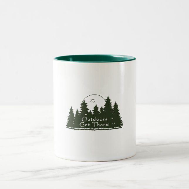 Outdoors Get There Two-Tone Coffee Mug (Center)