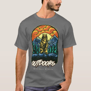 Outdoors hiking wild about wildlife forest camping T-Shirt