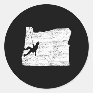 Outdoors Oregon Rock Climbing  Classic Round Sticker
