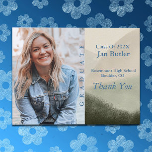 Outdoors Photo Graduation Announcement & Thank You Postcard