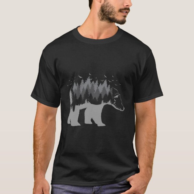 Outdoors Wildlife Grizzly Bear Forest Animal Natur T-Shirt (Front)