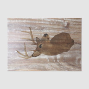 Outdoorsman Western Primitive barn wood deer Tissue Paper