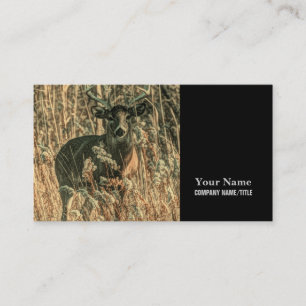 outdoorsman wilderness Camouflage whitetail deer Business Card