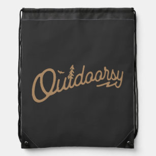 Outdoorsy Outdoors Hiking Camping Adventure Lover Drawstring Bag