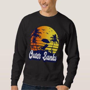 Outer Banks Carolina Sunset Beach Retro Sweatshirt