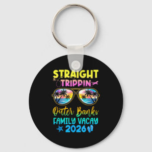 Outer Banks Family Vacay Vacation 2026 Straight Tr Keychain