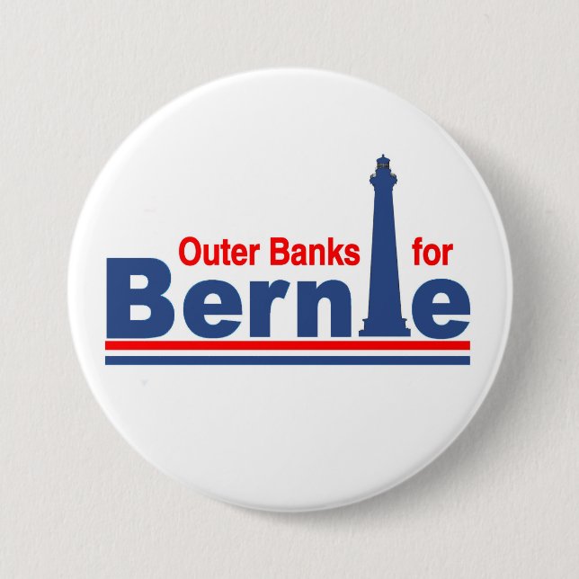 Outer Banks for Bernie 3 Inch Round Button (Front)