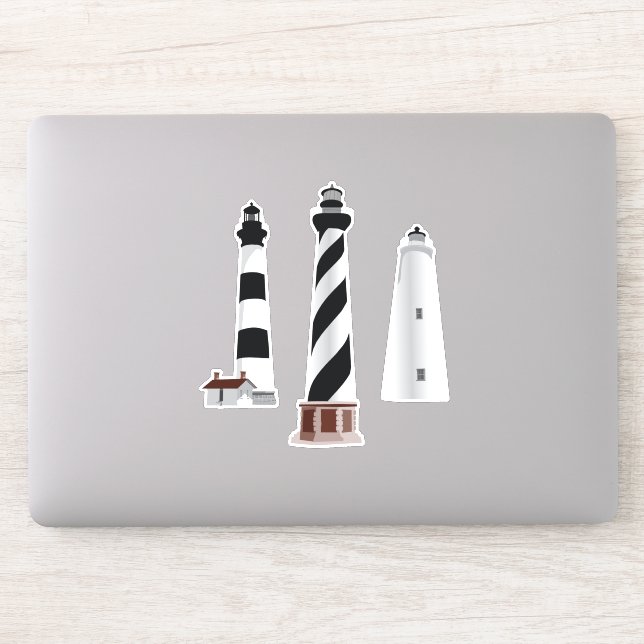 Outer Banks Lighthouses - Vinyl Stickers (Computer)