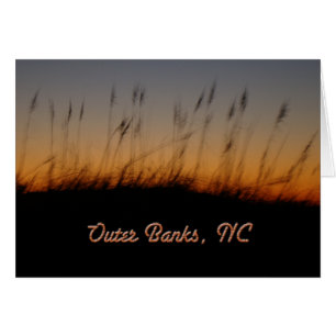 Outer Banks NC Sea Oats and Dunes at Sunset