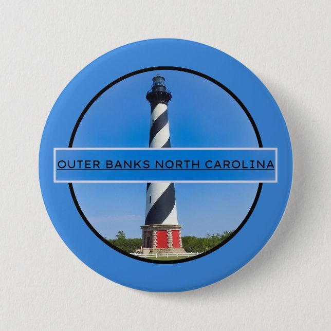 Outer Banks North Carolina 3 Inch Round Button (Front)