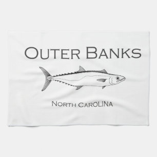 Outer Banks North Carolina King Mackerel Kitchen Towel