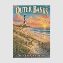 Outer Banks North Carolina Lighthouse Sunset 