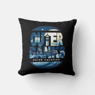 Outer Banks North Carolina Lighthouse Throw Pillow