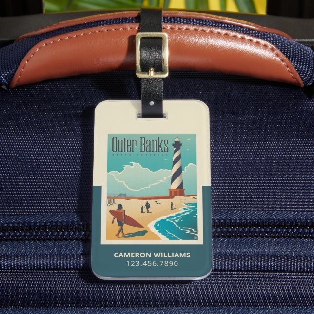 Outer Banks | North Carolina Luggage Tag (Front Insitu 2)