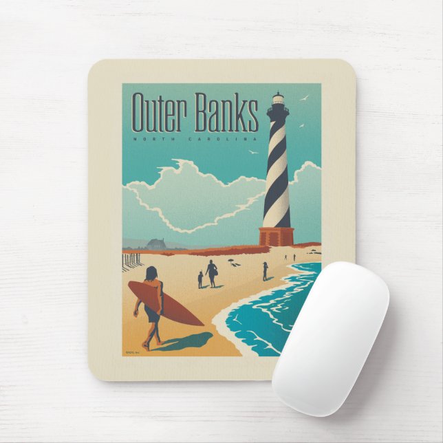 Outer Banks | North Carolina Mouse Pad (With Mouse)