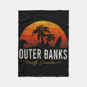 Outer Banks North Carolina Palms Vacation Trip Sur Fleece Blanket