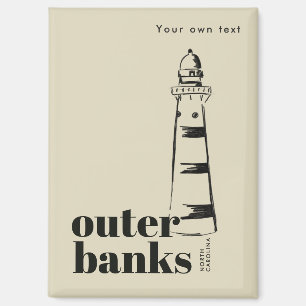Outer Banks North Carolina scribbled lighthouse  Magnet