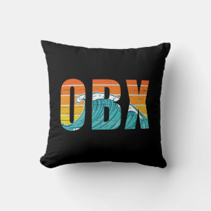 Outer Banks North Carolina Surfing Throw Pillow