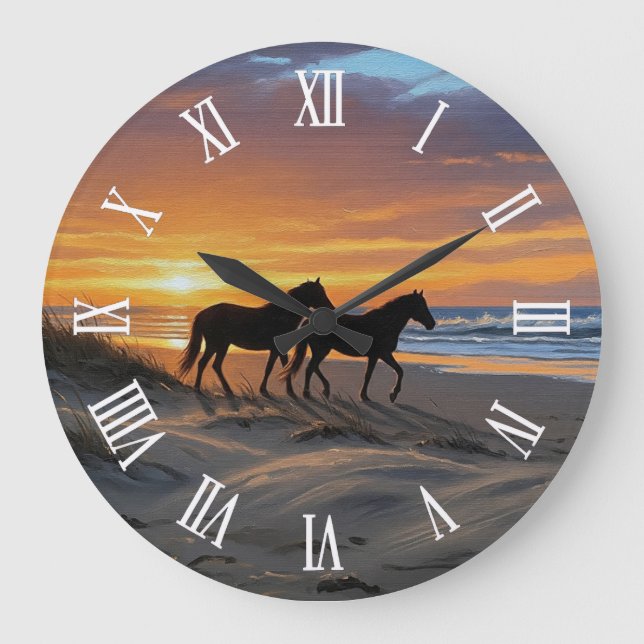 Outer Banks North Carolina Travel Large Clock (Front)