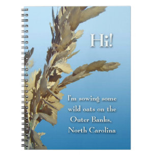 Outer Banks North Carolina Wild Oats Notebook