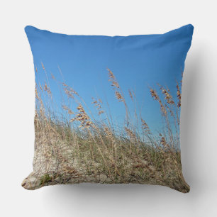 Outer Banks North Carolina Wild Oats Sea Oats Throw Pillow