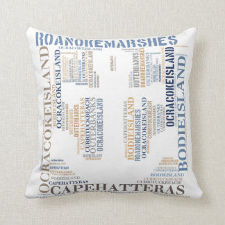 Outer Banks Subway Art Pillow with Anchor