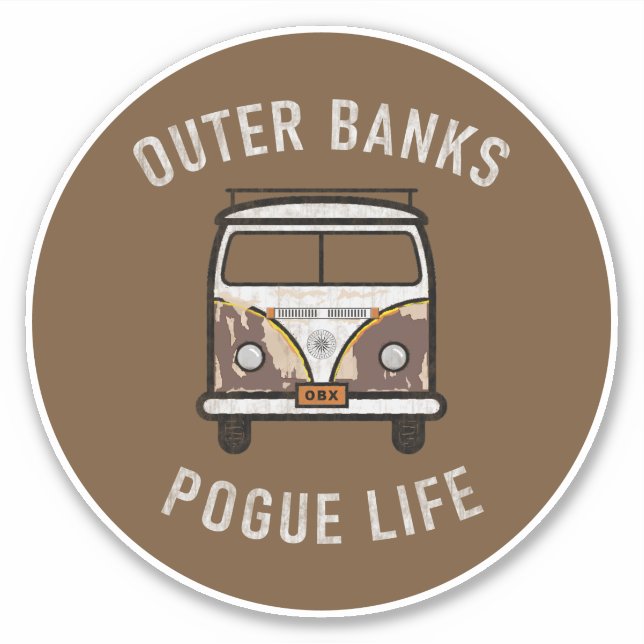 Outer Banks Van Pogue Life OBX Vintage (Brown) (Front)