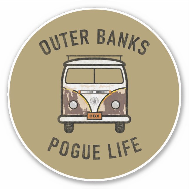 Outer Banks Van Pogue Life OBX Vintage (Gold) (Front)