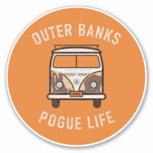 Outer Banks Van Pogue Life OBX Vintage (Orange)