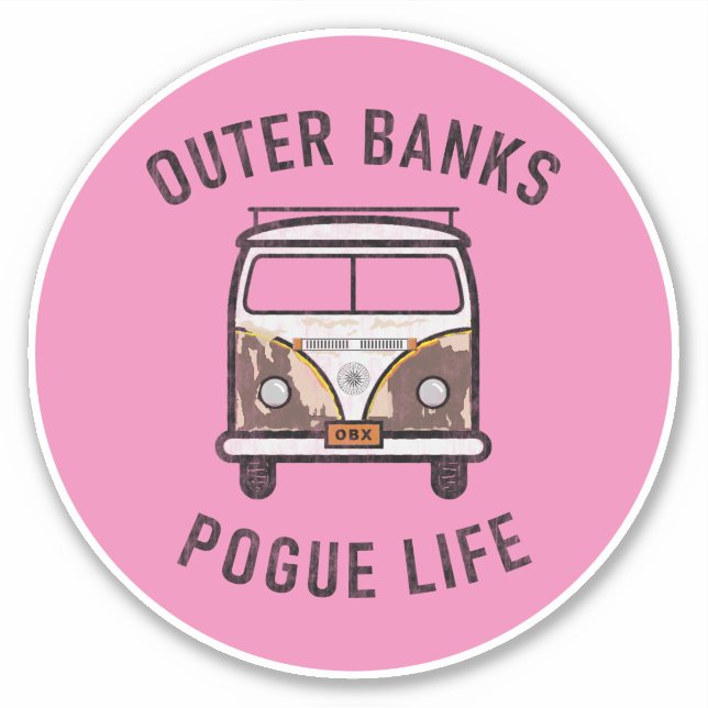 Outer Banks Van Pogue Life OBX Vintage (Pink) (Front)